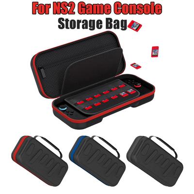 Slimline Carrying Case with 24 Game Card Slots Shockproof Console Storage Bag Large Capacity Console Protective Handbag for NS2