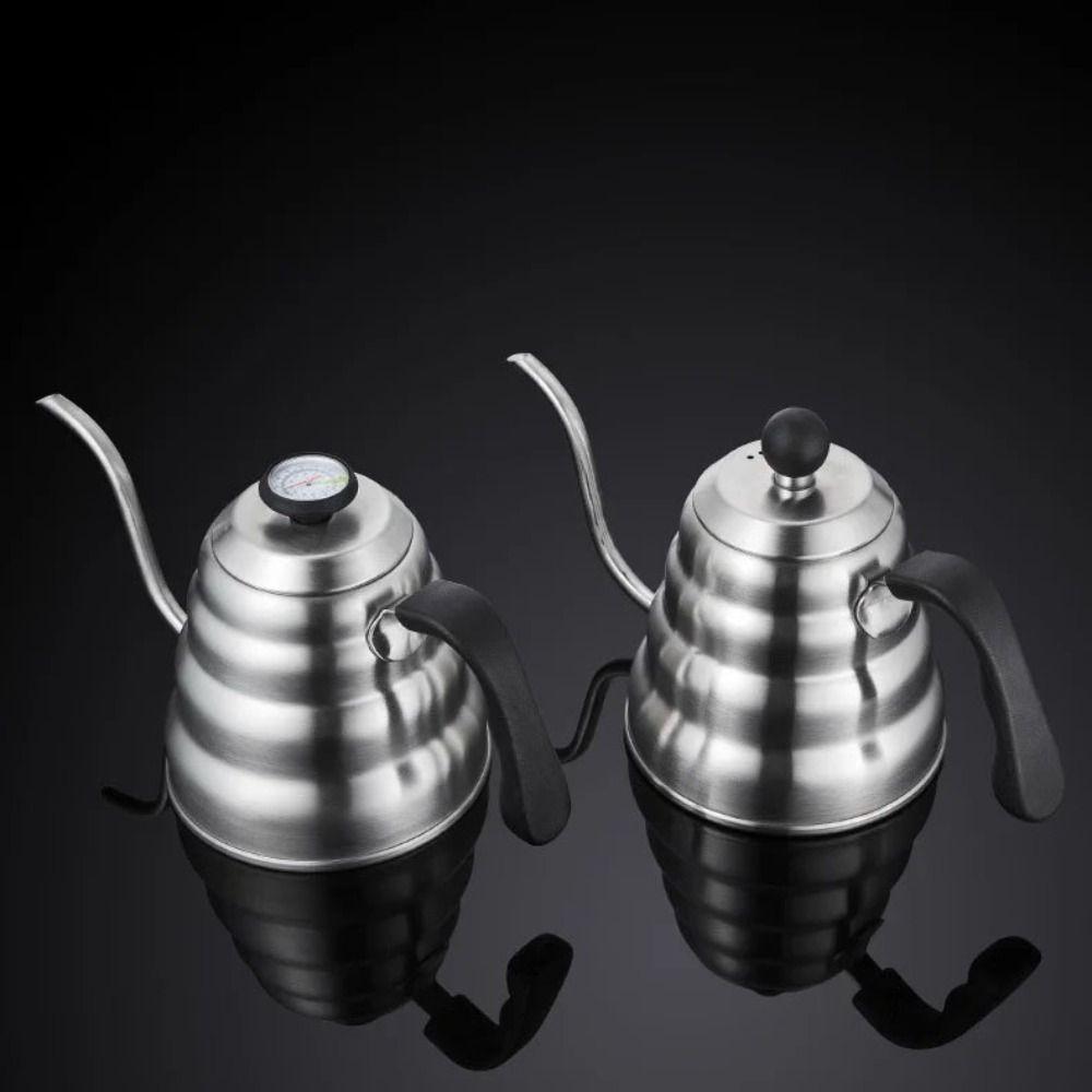 Long Narrow Spout Gooseneck Kettle Exact Thermometer Drip Coffee Kettle Tea Brewing