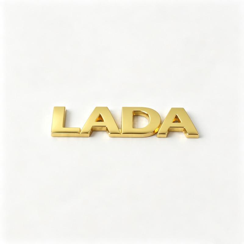 Adesivo metallico 3D tridimensionale personalizzato LADA per auto, adesivo con lettera per coda