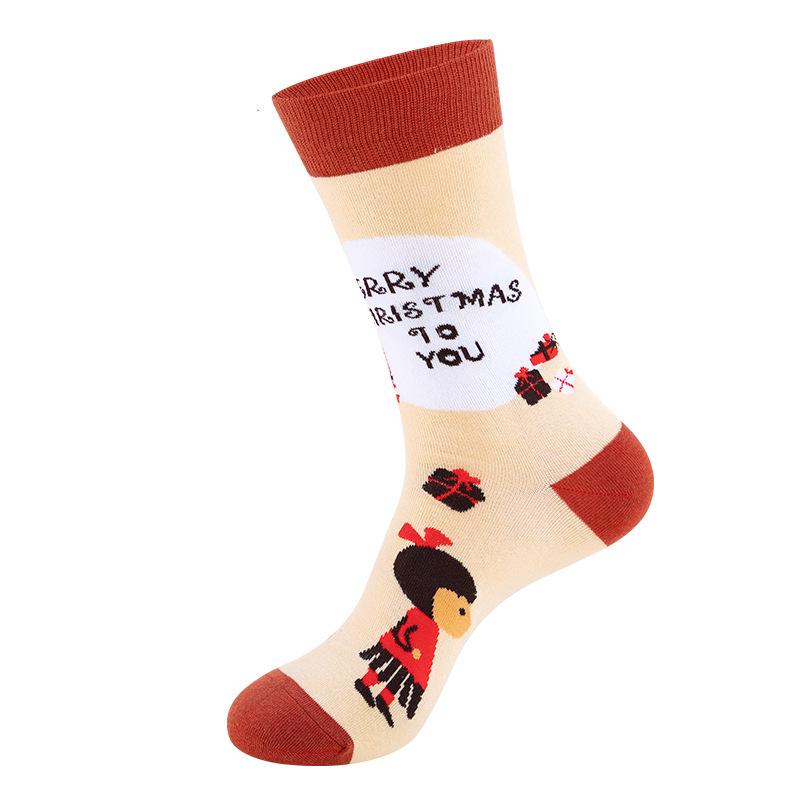 Trendy Christmas Mid-Calf Socks - Santa & Reindeer Festive Gifts for Autumn & Winter