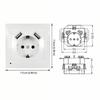 EU Standard Schuko Socket with USB with 2 USB Power Wall Outlet Wall Socket  Hotel Installation