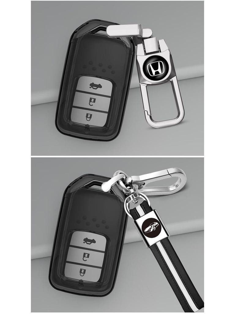 Honda Key Case for Civic, Accord, CRV, Vezel, URV, Avancier, Fit, Crider, Integra, Breeze - Transparent Shell