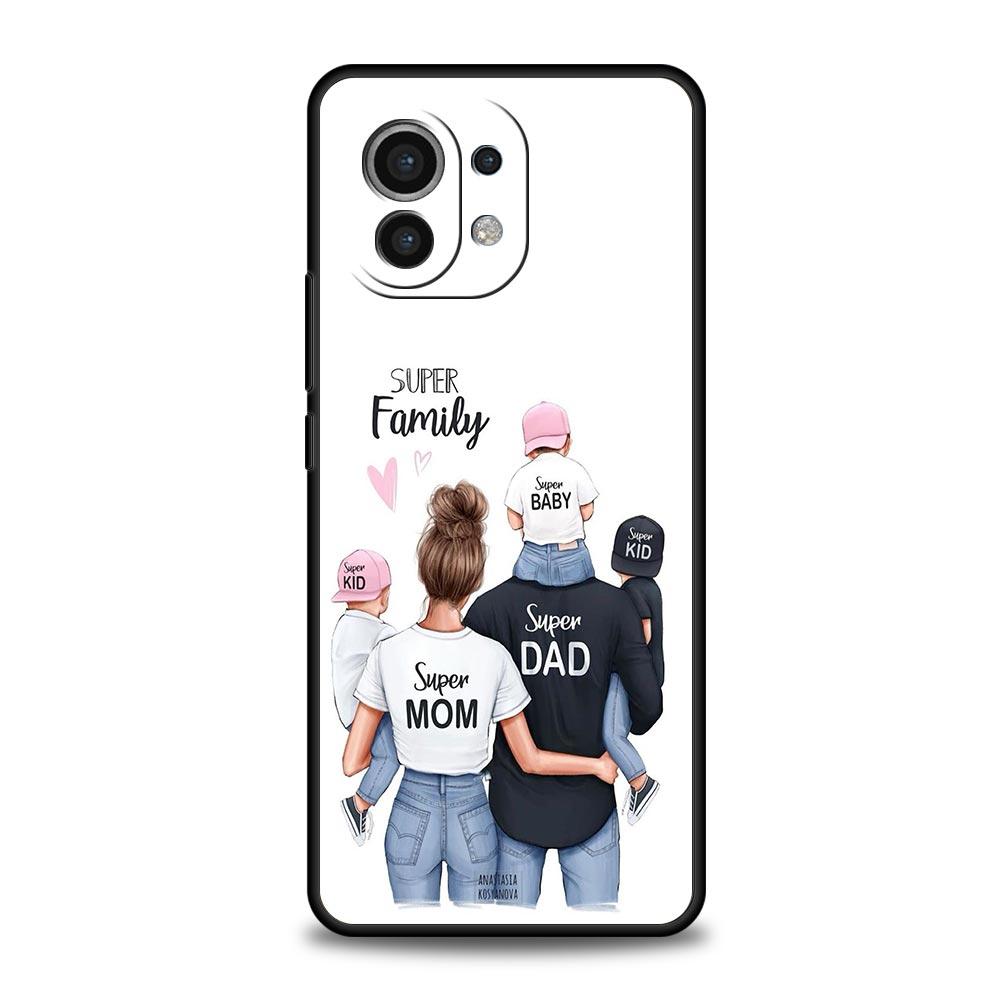 

Fashion Super Mom Dad Phone Case For Xiaomi Mi 15 14 14T 13T 12T Pro 12 13 11 Lite 5G 11T Poco X6 X7 X5 Pro Soft TPU Cover Poco X6 Pro