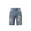 Plus Size Mid-Waist Elastic Denim Shorts: Summer Thin, Mid-Length, Five-Point Style