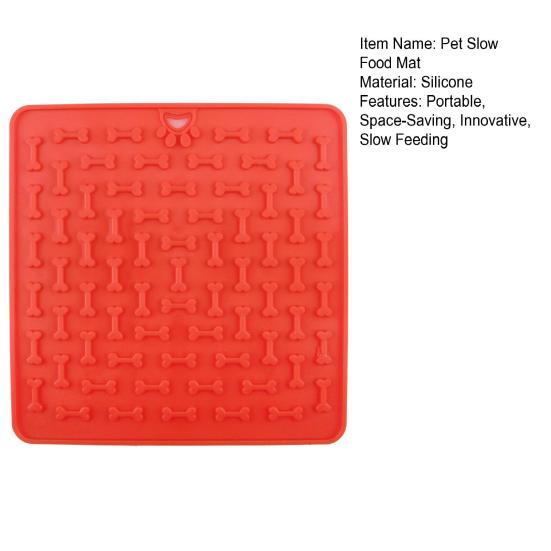 Pet Slow Food Mat for Dogs And Cats Soft Silicone Bowl