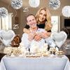 25th Anniversary Decorations, Silver 25th Wedding Anniversary Party Decorations, 25 Year Anniversary Decor, Happy 25th Anniversary Backdrop