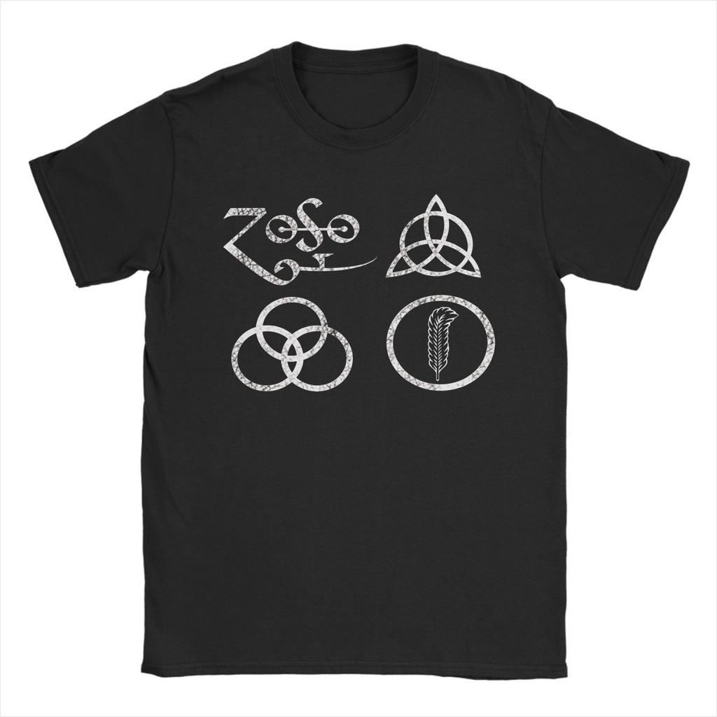 Summer The Mother Ship Led Zeppelin Hip Hop TShirts Pure Cotton Tshirt for Male Aesthetic Print Short Sleeve Top Tees