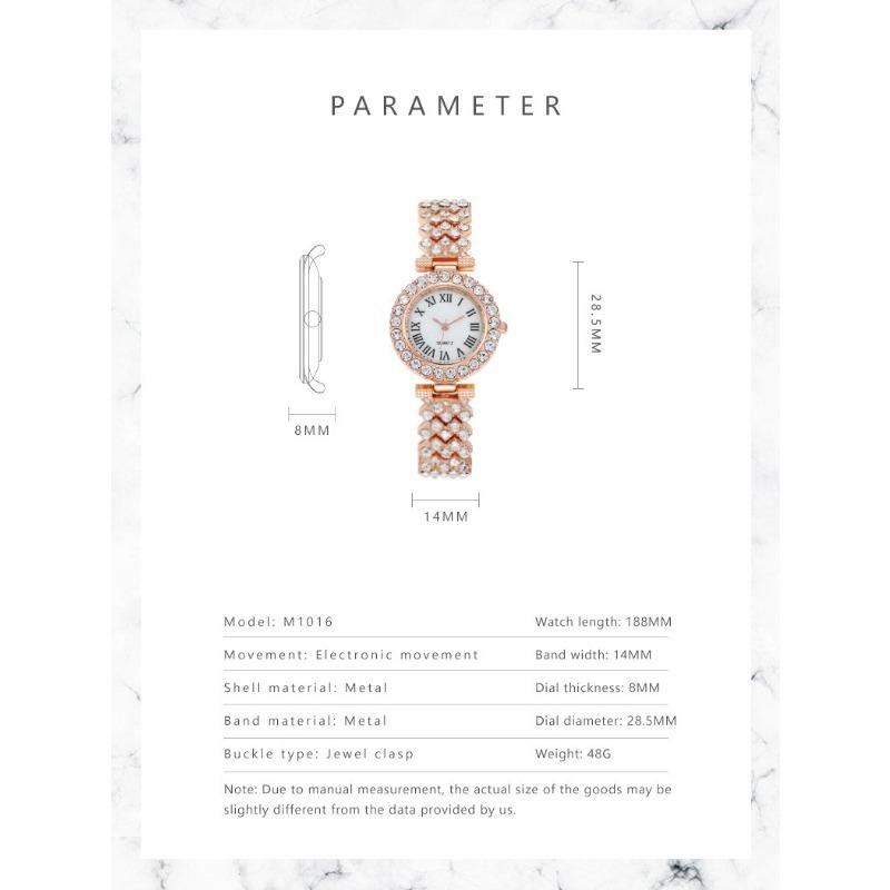1PC Fashion Roman Diamond Women's Watch Women's Watch Quartz Watch Bracelet Women's Watch