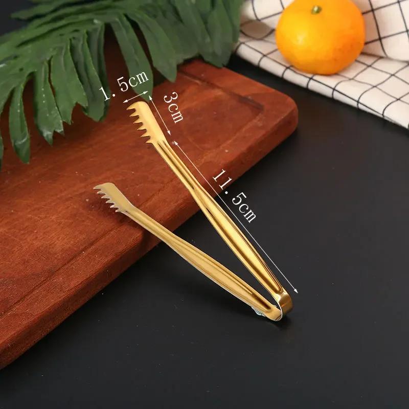 Dropshipping Stainless Steel Non-stick Kitchen BBQ Tongs Smart Grill Meat Food Clip Cooking Clamp Gold/Silver Accessories