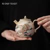 Chinese Exquisite Ceramic Teapot Ball Hole Filter Hand-painted Tea Pot Beauty Tea Infuser Kettle Portable Handmade Tea Set