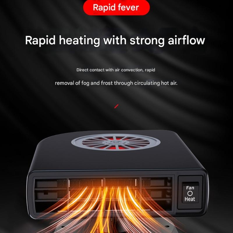 Portable 12V Automotive Heater Featuring Purification Function to Eliminate Odor and Moisture for Interior Comfort