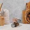 Salt and Pepper Shaker Set of Transparent Glass Spice Jars
