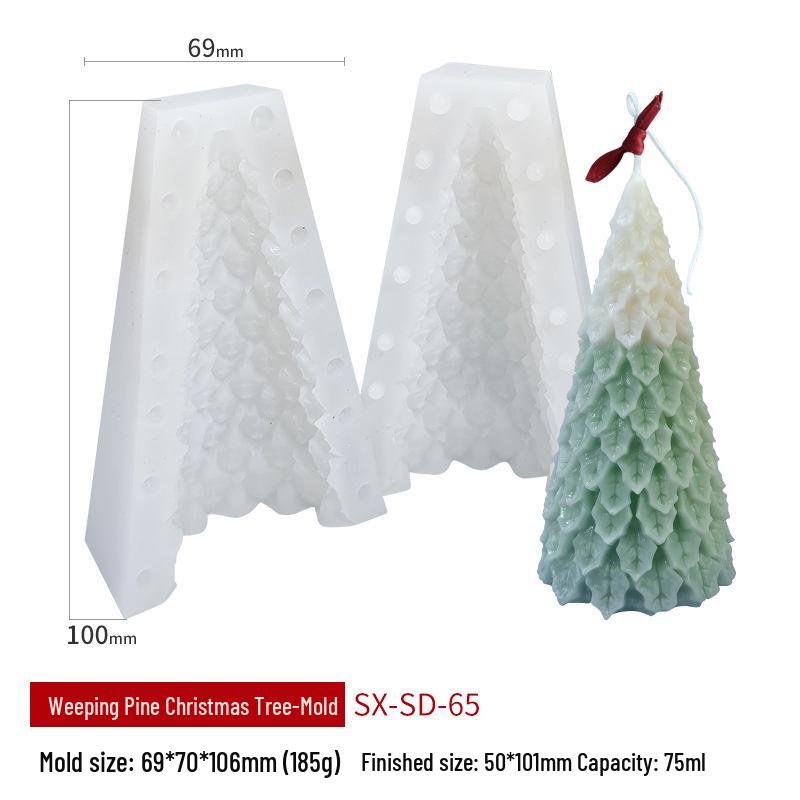 Wenxin Christmas Tree Scented Candle & Soap Silicone Mold