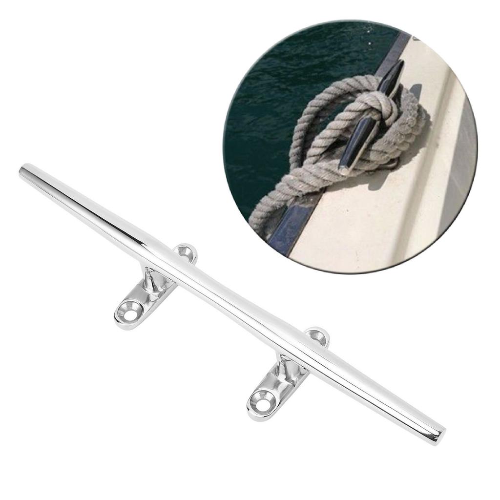 Boat Cleat 316 Stainless Steel High Polished 12in Round Marine Grade Rope Cleat for Yacht Speedboat 