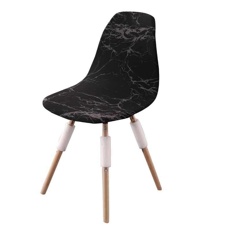 2 4Pcs Stretch Printed Shell Chair Covers Armless Dining Seat Slipcover Elastic Furniture Protector For Banquet Hotel