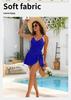 Women's Slimming Cross-Back Multi-Color One-Piece Swimsuit