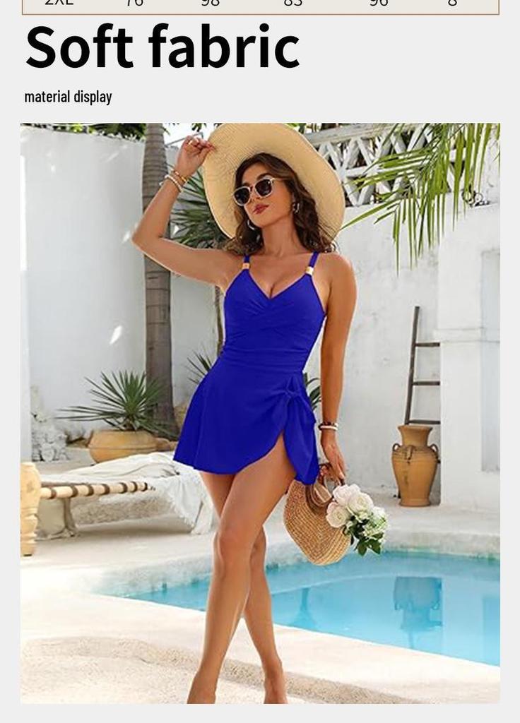 Women's Slimming Cross-Back Multi-Color One-Piece Swimsuit
