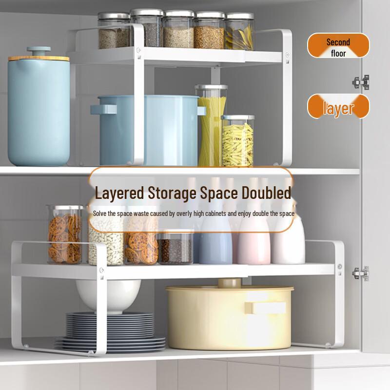 Youshu Retractable Kitchen Cabinet Organizer Shelf
