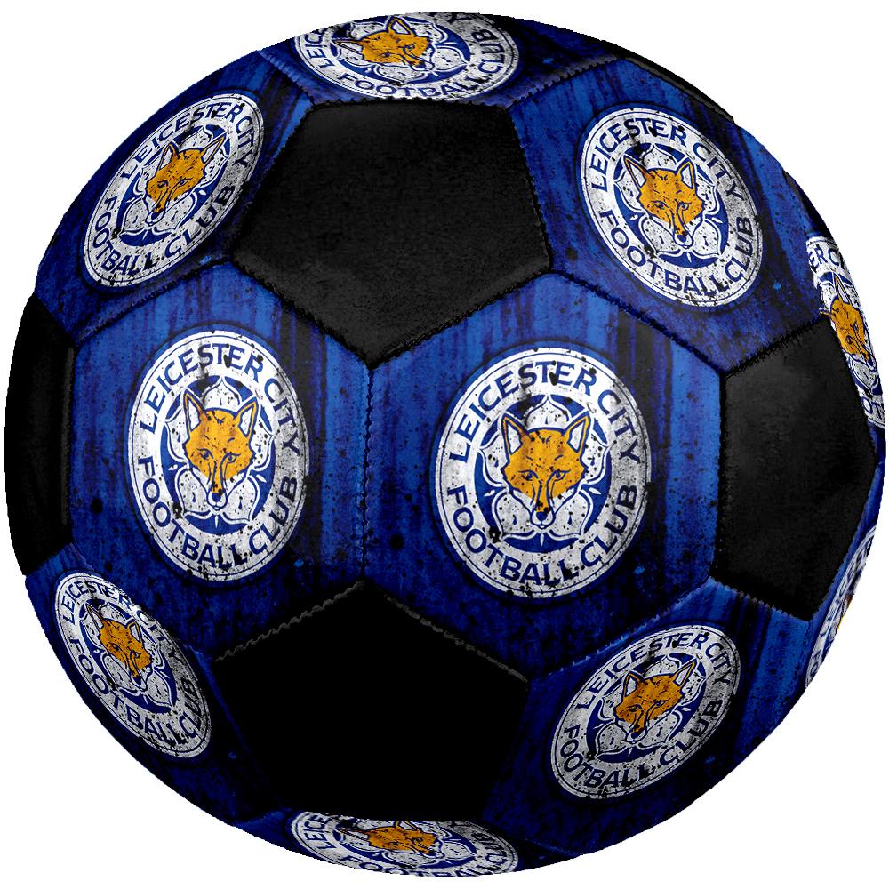 SIZE 5 Leicester City FC Soccer Ball Colorful All Ages Machine Stitched PVC Competition Ready Durable High-Bounce
