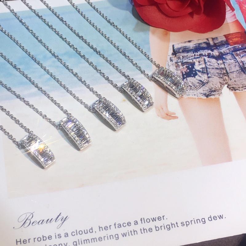 Japanese and Korean Light Luxury Design Silver T Fang Hao Necklace for Women Ins Trendy Niche and Versatile Clavicle Chain High End Necklace