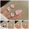 Adjustable Enamel Drip Oil Ring Zinc Zinc Alloy Pink Opening Ring Bowknot Finger Ring  Festival Ornaments