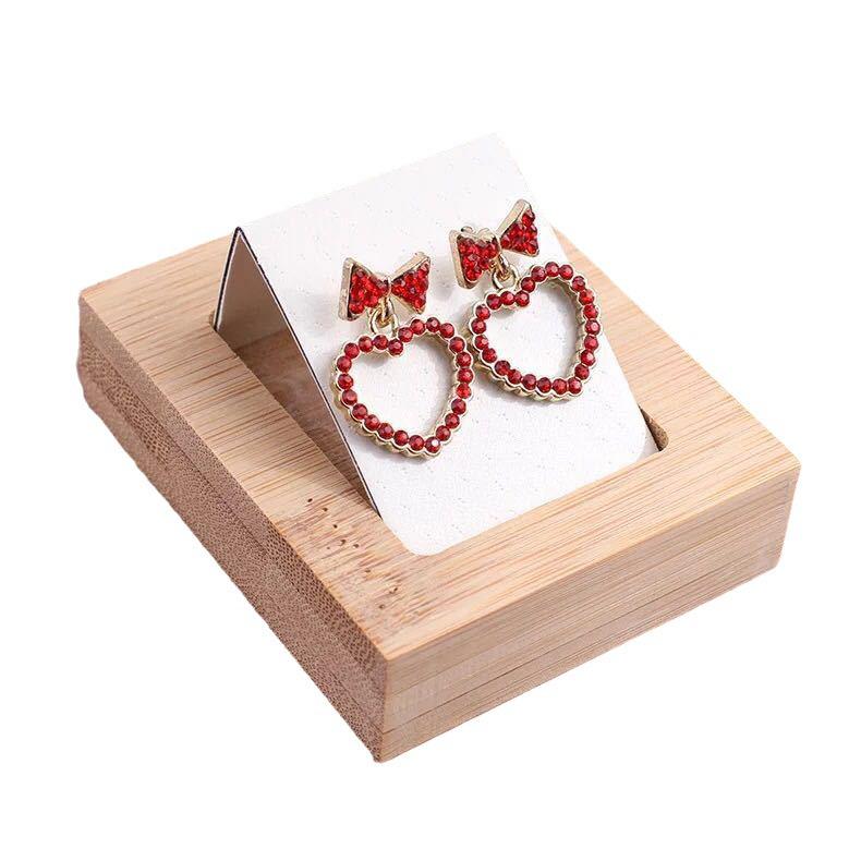 Bamboo Earring Stud Display Stand and Tray Ornament