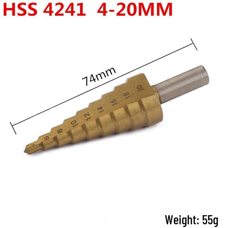 HSS4241 Triangle Shank Step Drill Bit for Metal (4-12mm, 4-20mm, 4-32mm)