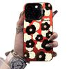 Cross Black & White Floral Silver Shell Case for Apple 17/16/14 Pro, 15 Pro Max, 13/12/11X