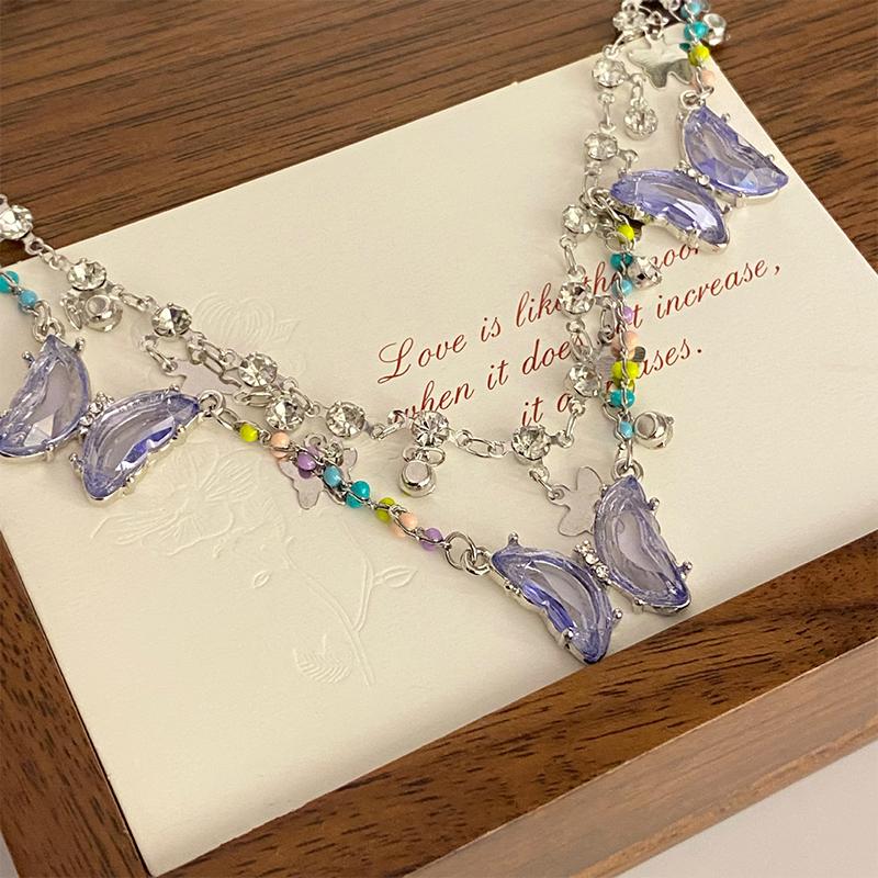 Collier de bonbons Y2K pour femmes et filles, ras du cou mignon et doux, chaîne courte colorée en perles tissées à la main