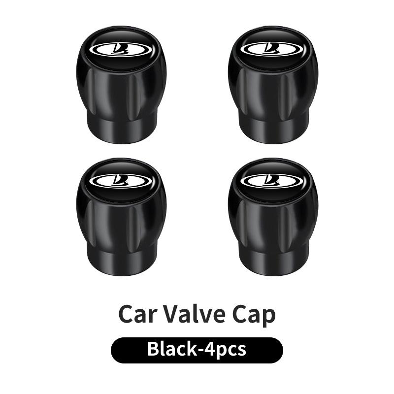 LZEP1 Car Tire Valve Caps Aluminum Alloy Valve Stem Tire Accessories For Lada Priora Kalina Granta Vesta Niva Largus Vaz Samara 2110