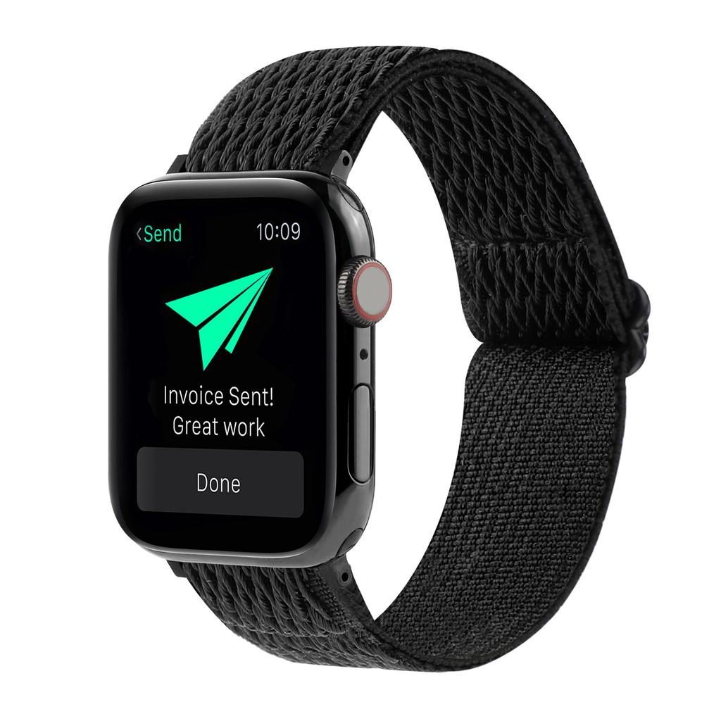 Wave Pattern Nylon Watchband Adjustable Wristwatch Strap for Apple Watch Series 10 42mm/9 8 7 41mm/6 5 4 SE SE (2022) SE (2023) 40mm/3 2 1 38mm