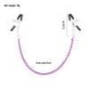 Erotic Nipple Clamps with Iron Chain and Leather Clips for Adult Pleasure