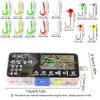 FTK 45PCS Soft Fishing Lures Kit Silicone Lure Set Artificial Bait Worm with Crank Jig Head Hook Fishing Tackle Set with Box