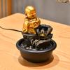 Chinese-style Maitreya Buddha Lucky Flowing Water Ornament Desktop Fountain Living Room TV Cabinet Tea Room Housewarming