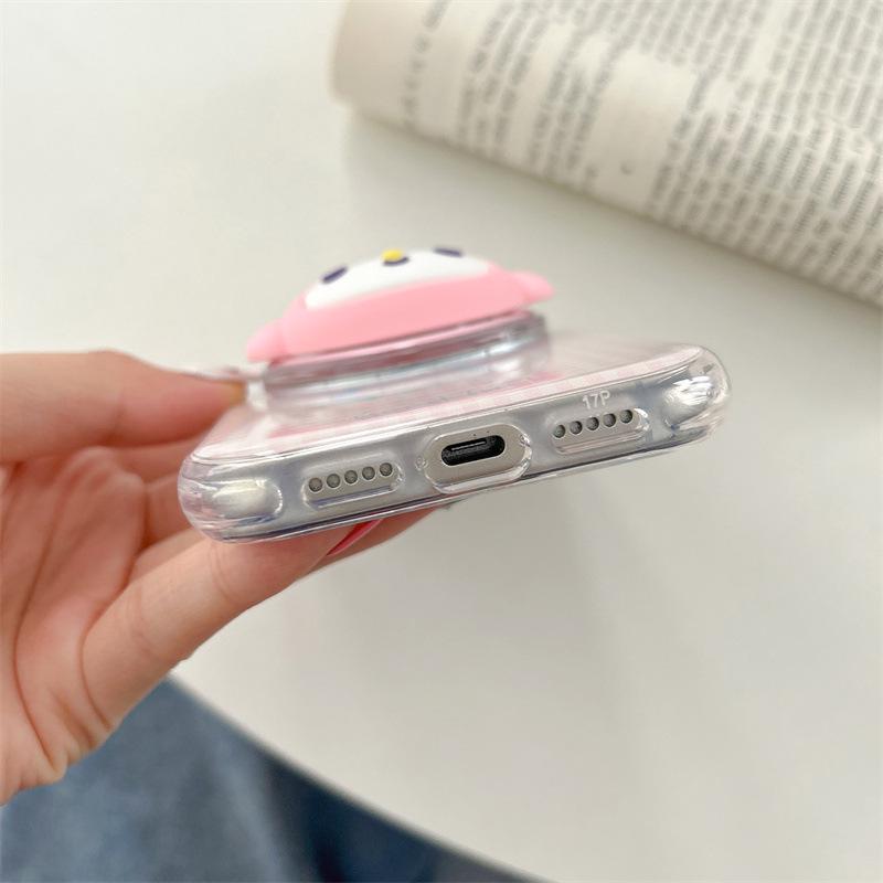 Sanrio Cartoon Magnetic Stand iPhone Case for 17/16/Pro Max/15/14 - Girly Design
