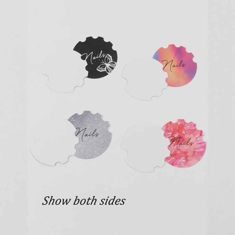 10Pcs Nail Art Display Paper Board Nail Photography Props Background Decoration Beauty Salon Prop Nailfie Disc