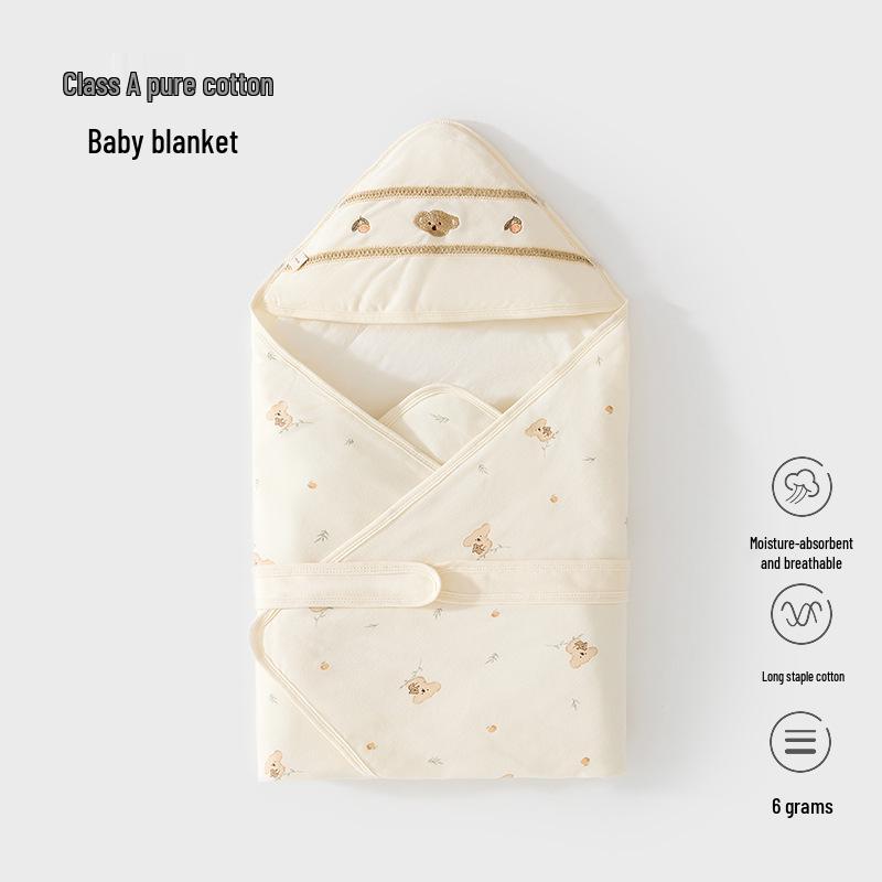 Pure Cotton Newborn Blanket 60g - Swaddle Quilt for Spring & Autumn