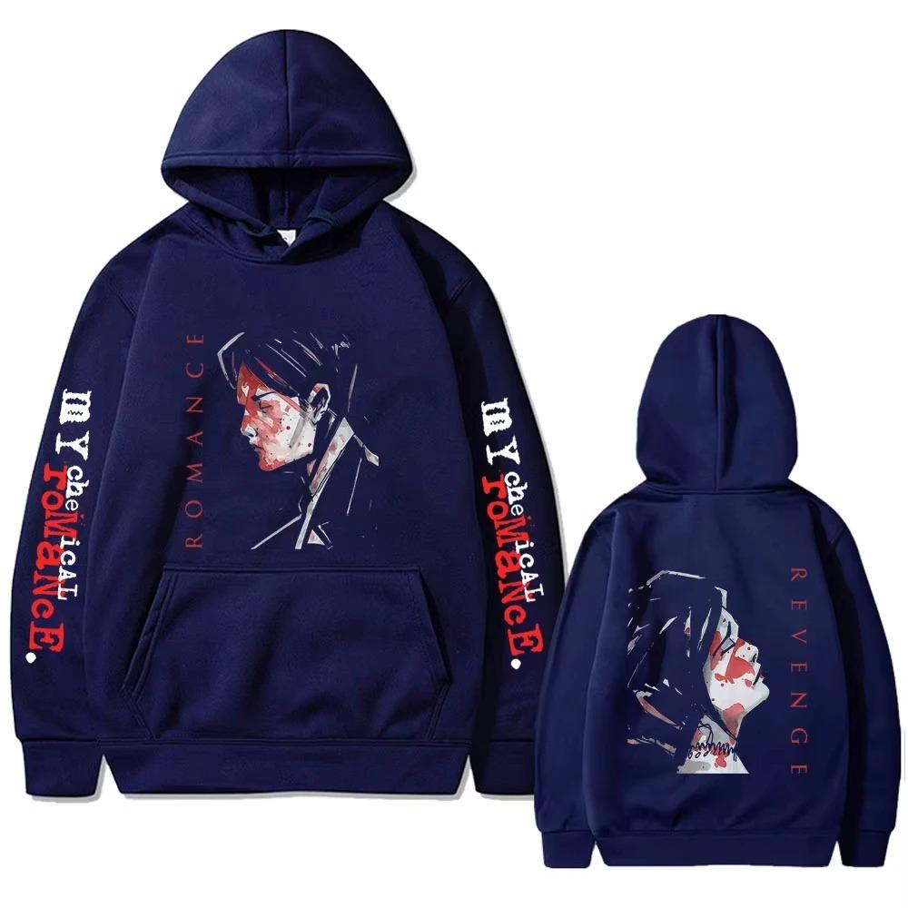2026 My Chemical Romance Band Hoodie Three Cheers for Sweet Revenge Print Pullover Hoodies Herren Damen Rock Punk Emo Kapuzenpullover