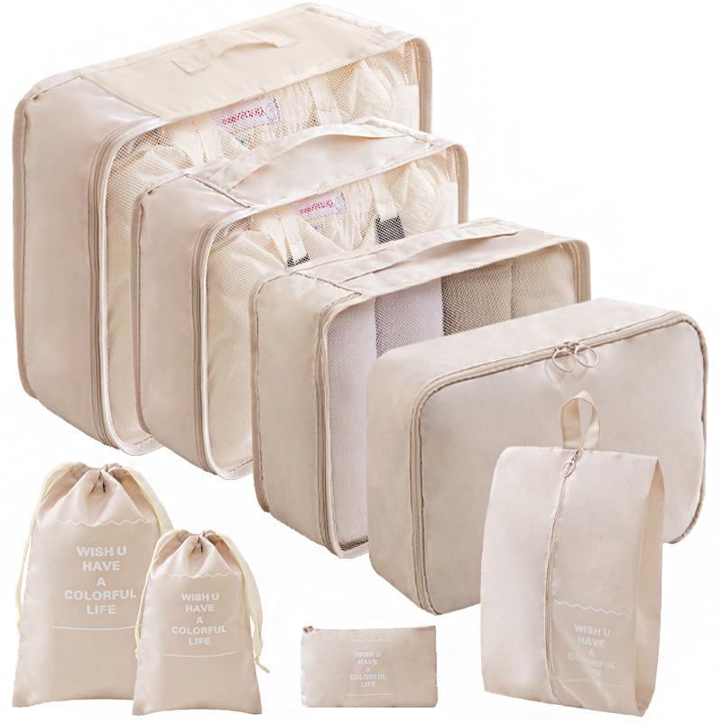 Cross-Border Travel Storage Bag Set: 8-Piece and 9-Piece Clothing Organizer