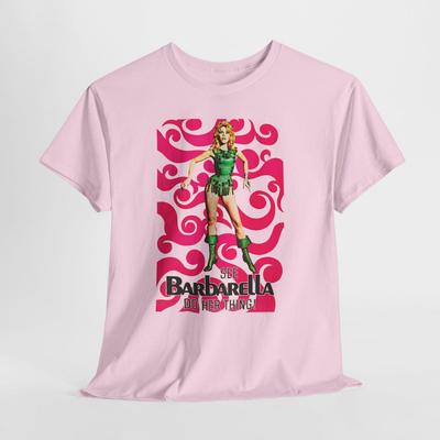Barbarella V5 Unisex Heavy Cotton Tee, Retro Sci-Fi Graphic Tee, Vintage Space Movie T-Shirt, Sci-Fi Fan Gift, Cosmic Adventure Shirt, Outer