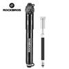 ROCKBROS 160psi Bike Pump Aluminium Alloy CNC Manual Air Inflator Pumps Barometer AV/FV Valve Ultralight Portable Bicycle Pump