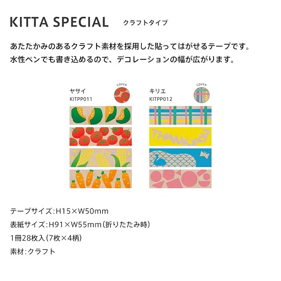 KING JIM Masking Tape KITTA Craft Yasai KITPP011