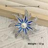 European & American Rhinestone Retro Gypsophila Eight-Pointed Star Brooch for Sweaters & Scarves