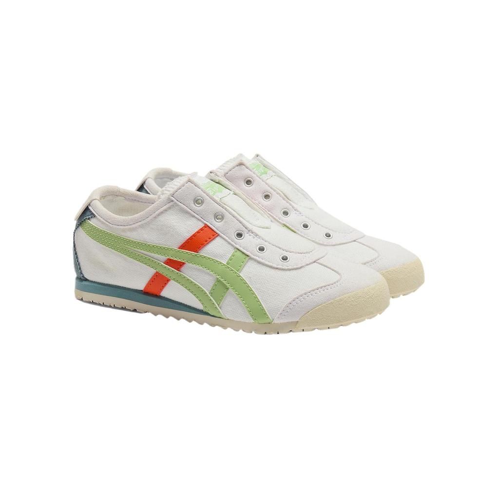 Onitsuka Tiger Mexico 66 Slip-On Minimalist Versatile Fashion Comfortable Training Shoes Kids sneaker White Green 1184A085-112