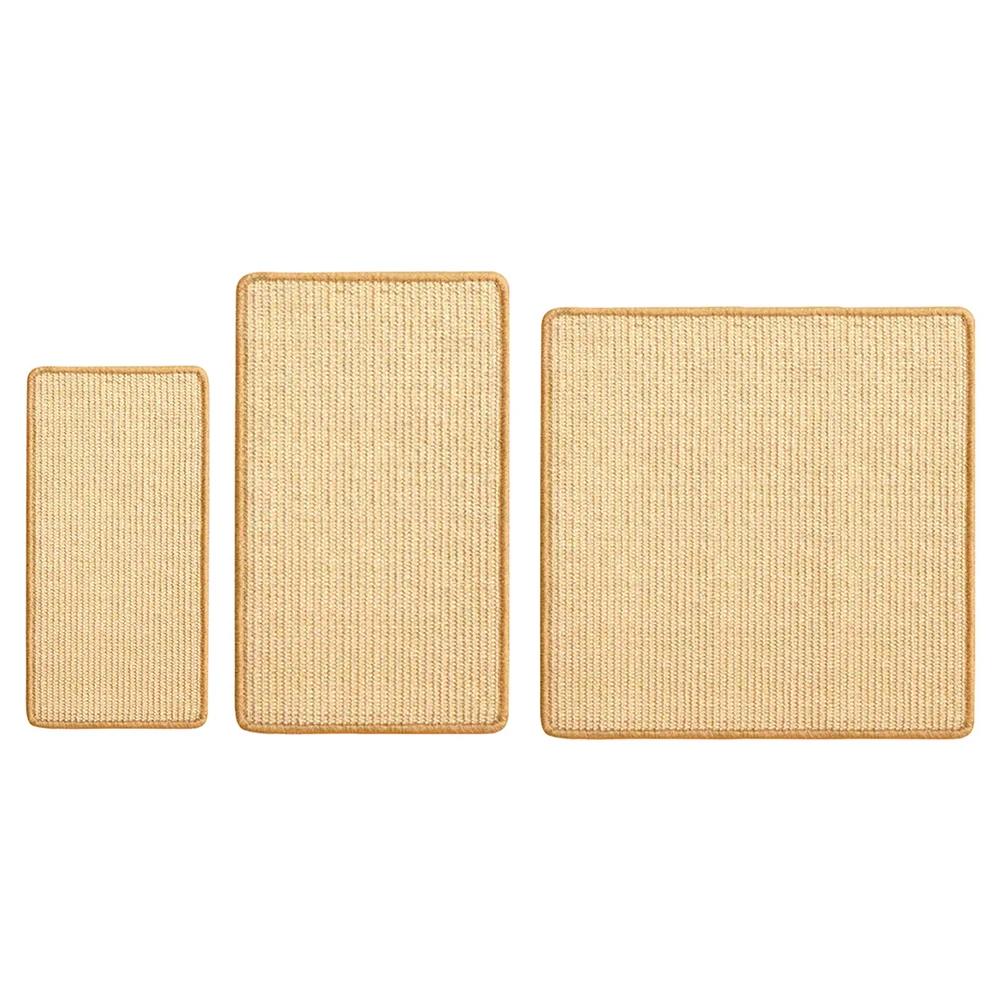 Carpet Cat Scratching Mat with Sticky Tapes Sisal Fabric Cat Scratching Pad Cat Horizontal Scratcher Protect Furniture and Wall