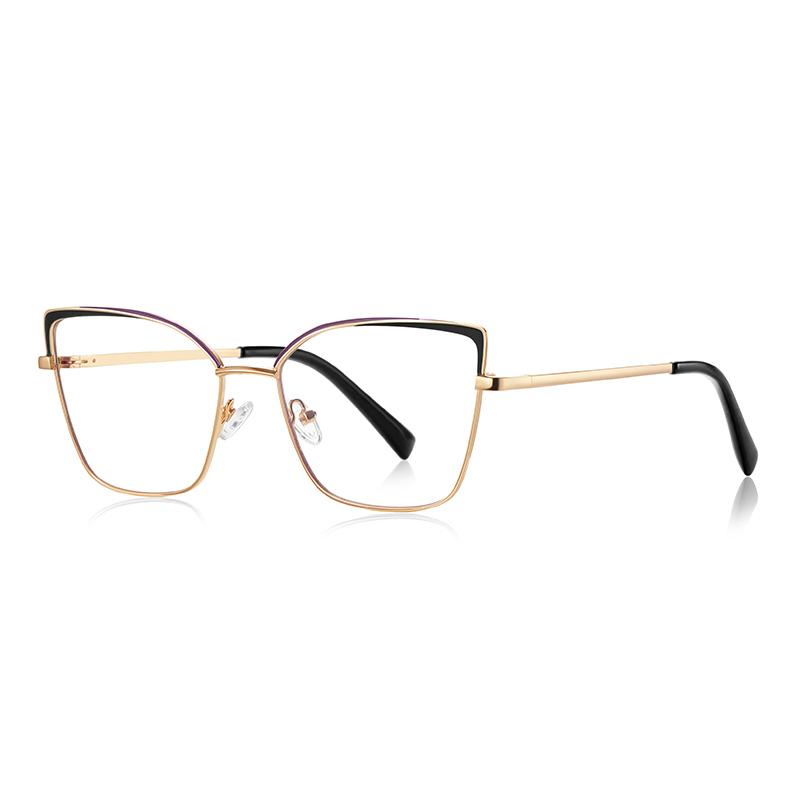 

0 -0.5 -0.75 To -6.0 Pink Gold Frame Cat Eye Minus Myopia Glasses Women 1.56 Aspheric Anti Blue Light Prescription Spectacles 0