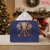 1pc Colorful Elephant Tissue Box Suitable for Kitchen, Living Room, - Reusable Napkin Dispenser with Elephant-Shaped Lid, Compact Holder for Tissues, 