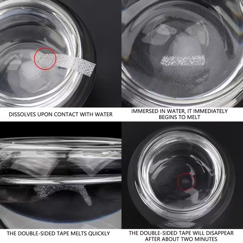 Tyg-Användning Vattenlösligt Dubbelsidigt Tejp Tillfällig Fixering för Hand-Sydda Quiltar Vattenlöslig Tejp 20m