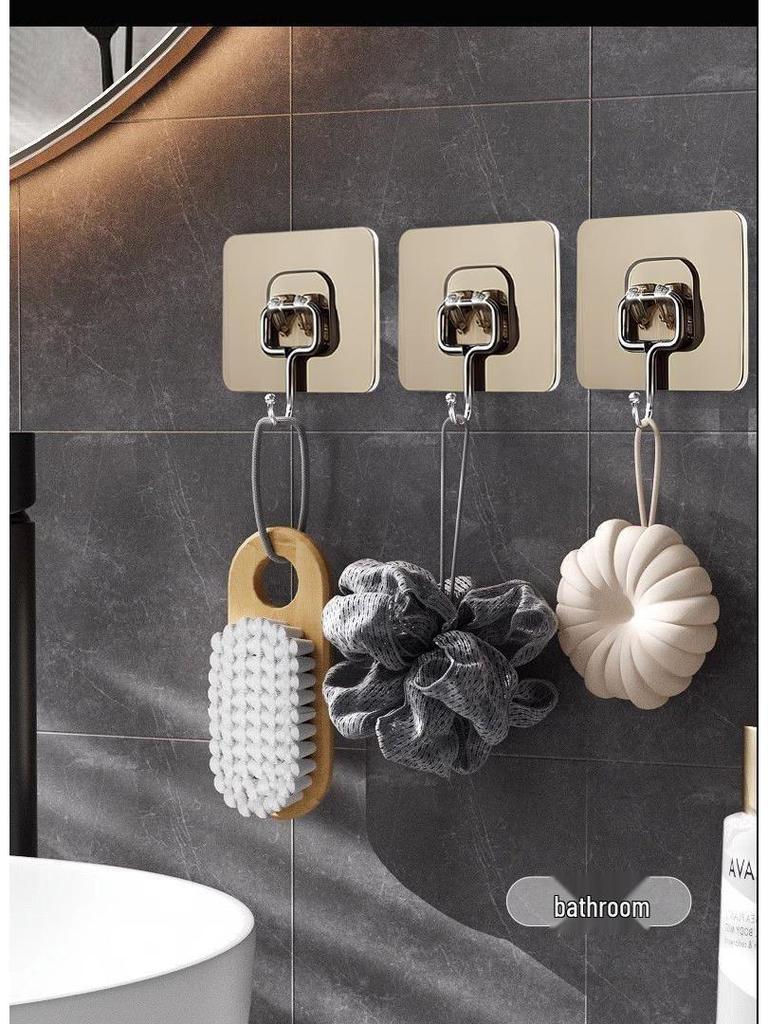 Starker Klebehaken ohne Bohren – Spurloses Badezimmer-/Küchenzubehör für schwere Kochutensilien