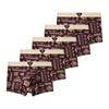 5 Pieces Men's Ice Silk Underwear Comfortable Boxer Briefs Teenager Retro Underpants Breathable Printing Boxers
